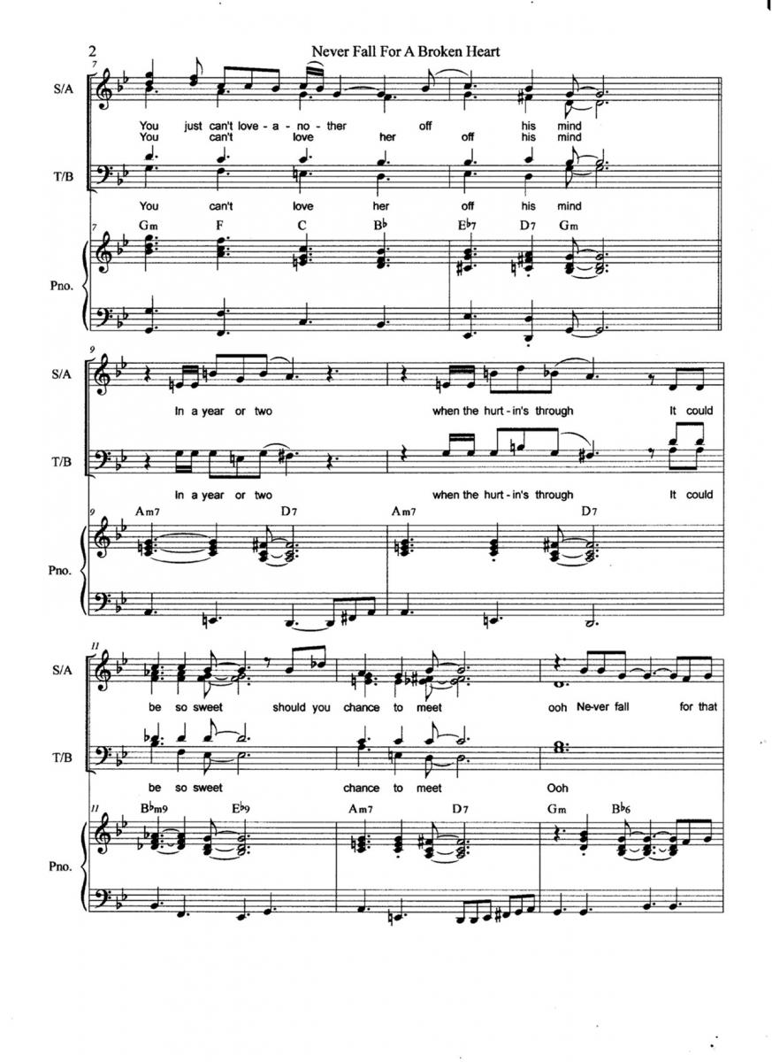 Never Fall score, page two